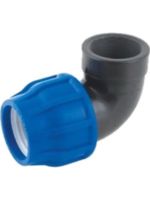 Mikasso 40 mm Puşvit Kaplin Dişi Dirsek Içten Dişli (Kangal Boru Için)