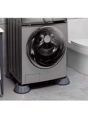 Mikasso Çamaşır Makinesi Titreşim Engelleyici Stoper Gri 4 Lü Set Plastik