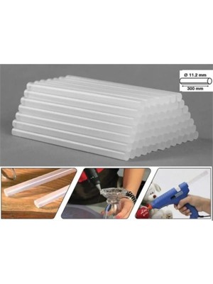 Mikasso 20 Adet, Ince Silikon, Sıcak Silikon, 7 Mm, Şeffaf Mum Silikon, Sıcak Yapıştırıcı (20'li Paket)