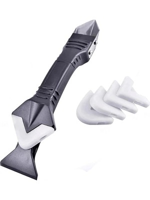 Mikasso 3 Ü 1 Arada Fayans Derz Silikon Kazıyıcı Sıyırıcı ve Uygulayıcı Aparat Silikon Kazıyıcı Bıçak Sökücü