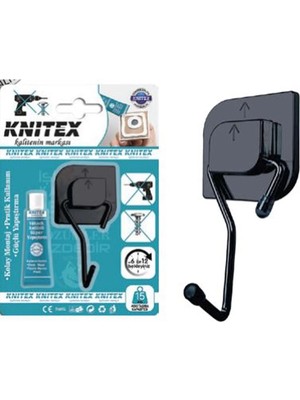 Mikasso Yapışkanlı Havlu Banyo Duvar Mutfak Kafe Restoran Lokanta Eldiven Askısı 1 Adet Siyah