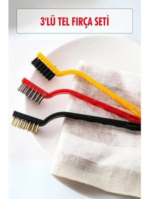 Mikasso 3'lü Tel Fırça Seti Belirtilmemiş Çok Renkli Tr
