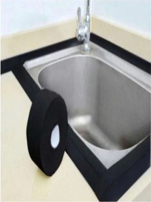 Mikasso Siyah Su Sızdırmaz Bant Mutfak Lavabo Duvar Bandı 3.2 M
