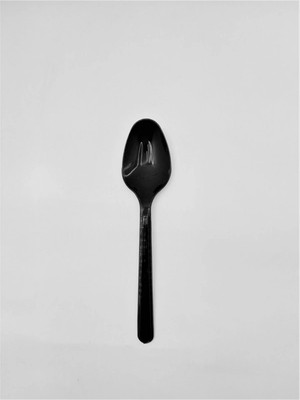 Mikasso Siyah Plastik Kaşık 100'LÜ Çelik Siyah
