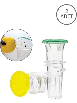 Mikasso Smart Neon Pratik Limon Sıkacağı Mutfak Salata Için Limon Portakal Sıkma Aleti - 2 Adet Plastik
