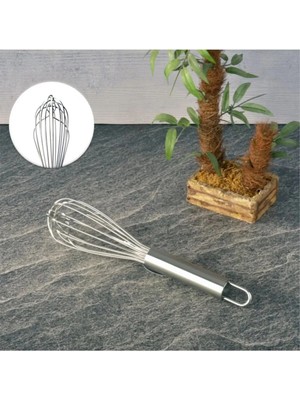 Mikasso Lüks Paslanmaz Çelik Çırpıcı 20 cm Paslanmaz Çelik