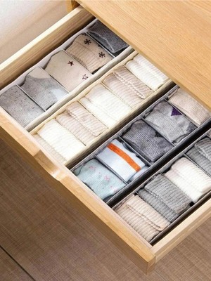 Mikasso Çorap Toka Düzenleyici Çok Amaçlı Organizer 2li Plastik 20 x 20 Bej Tr