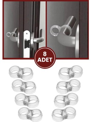 Mikasso 8 Adet Kapı Pencere Kolu Stoperi, Kapı Duvar Güvenliği Darbe Önleyici Tampon 8’li Set Plastik 100 x