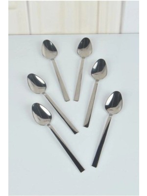 Mikasso Çay Kaşığı 6lı Set (Paslanmaz Çelik) Paslanmaz Çelik Metalik