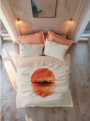 Cotton Box Maritime Tek Kişilik Complete Set Sunset Somon