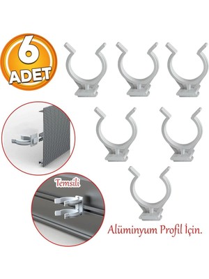 Mikasso Baza Klipsi Mutfak Dolap Tezgah Alt Kısım Kapatma Klips Mobilya Ayak Tutucu Toka 6 Adet Beyaz