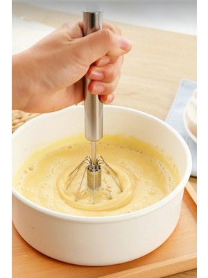 Mikasso Bas Çek Mikser El Çırpıcısı Bas Çek Çırpma Teli Paslanmaz Çelik Otomatik Çırpıcı Paslanmaz Çelik