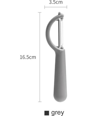 Mikasso Sebze Domates Patates Havuç Soyacağı Paslanmaz Çelik Soyacak Yan Soyacak Gri