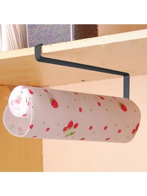 Mikasso Beyaz Mutfak Tezgahı Altı Kağıt Havluluk ve Raf Tutucu Metal Şeffaf Tr