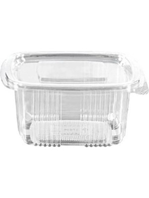 Mikasso Plastik Sızdırmaz Kap 500 gr cc Kullan At Tek Kullanımlık Plastik Kapaklı Kase 100 Adet Plastik Turu