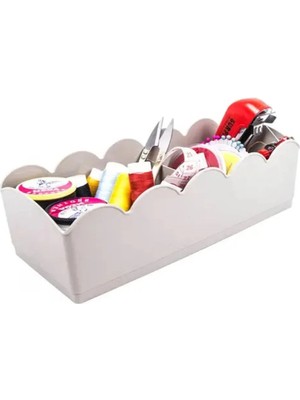 Mikasso Takı Toka Çorap Çekmece Içi Düzenleyici Bej Gri Plastik 20 x 20 Gri Tr