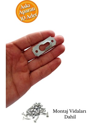 Mikasso 10 Adet Çerçeve Resim Askı Kancası Bombeli 10 Adet