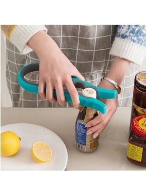 Mikasso Sıkışan Konserve Şişe Kapağı Açma Aparatı Kapak Açıcı Alet Açacak Plastik Çok Renkli