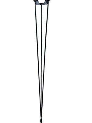 Mikasso Firkete Tel Sehpa Ayağı Tekli (46 Cm) Siyah