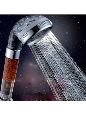 Mikasso Su Tasarruflu Boncuklu Iyon Stres Azaltıcı Kireç Önleyici Banyo Duş Başlığı Çok Renkli Plastik