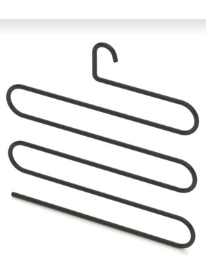 Mikasso Dolap Içi 5 Katlı Pantolon Eşarp Şal Askısı Akıllı Askısı Siyah Metal Siyah