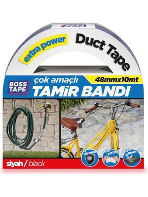 Mikasso Duct Tape Tamir Bandı Bez Bant Siyah EN:48MM BOY:10MT
