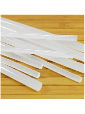 Mikasso 10 Adet Ince Silikon Çubuk Sıcak Silikon Tabanca Mumu Seffaf Silikon Mumu