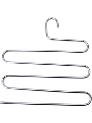 Mikasso Pantolon Kravat Şal Eşarp Askısı - 2 Adet Metal Gümüş Tr