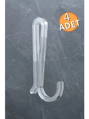 Mikasso 4 Adet Plastik Askı Metal Banyo Mutfak Rafları Için Şeffaf Turuncu