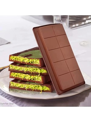 Mikasso 2 Adet Dubai Çikolatası Kalıbı Dubai Çikolata Kabı Silikon Çikolata Kalıbı Silikon Kahverengi