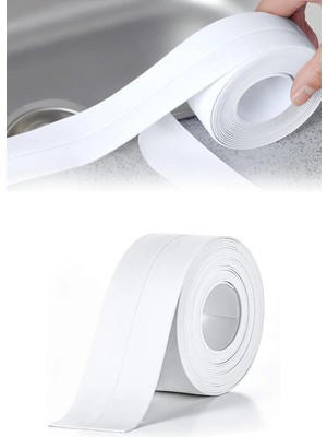 Mikasso Su Sızdırmaz Bant Lavabo Evye Duşakabin Kenar Bandı Su Geçirmez Yapışkan Yaltım Bandı Izolasyon Beya