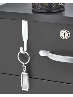 Mikasso 6’lı Pratik Mini Askı Dolap Içi Aksesuar Askısı Mutfak Banyo Askısı Plastik 10 x 15 Siyah