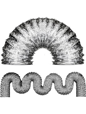 Mikasso Telli Aspiratör Borusu Davlumbaz Baca Havalandırma Helezon 2mt