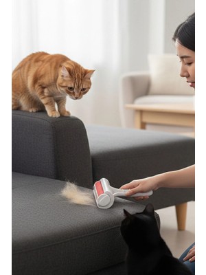 Mikasso Portatif Tasarım Yeni Nesil Gırgır Pratik Tüy Tiftik Toplayıcı Hazneli Gırgır Ev Tüy Toplama Aleti B