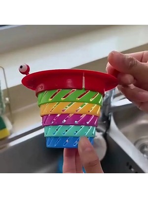 Mikasso Gökkuşağı Katlanır 6 Kademeli Lavabo Süzgeci Plastik