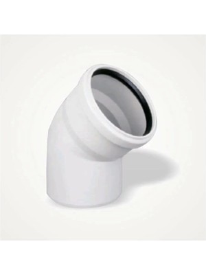 Mikasso 50X45 Pvc Dirsek 50'lik 45 Derece Pimaş Atık Su Borusu Dönüş Parçası