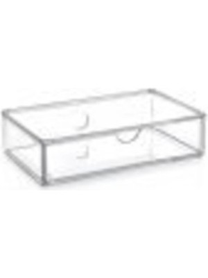 Mikasso Makyaj Takı Çekmece Kutusu Şeffaf Plastik Turkuaz Tr