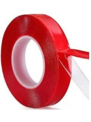 Mikasso Çift Taraflı Bant Akrilik Silikon Şeffaf Çift Taraflı Bant 18MM 2 Metre Şeffaf