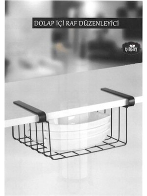 Mikasso Dolap Içi Raf Düzenleyici Metal Siyah