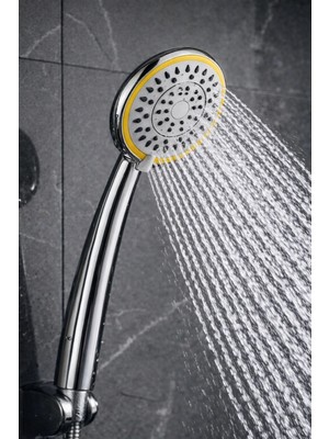 Mikasso 5 Fonksiyonlu Duş Başlığı Sarı Sac