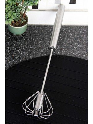 Mikasso Paslanmaz Çelik Otomatik Çırpıcı – Pratik, Dayanıklı ve Kolay Kullanım Manuel Mikser Paslanmaz Çelik