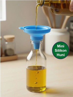 Mikasso Mini Katlanır Silikon Huni , Akordiyon Huni - 1 Adet Silikon