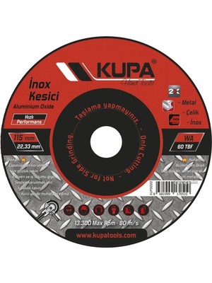 Mikasso Inox Metal Çelik Kesme Taşı Daire Testere 115 Mm.1 Adet