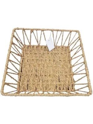 Ett Doğal Örgü Kare Sepet