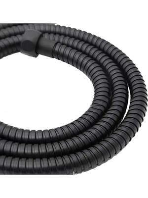 Mikasso Siyah Banyo Duş Hortumu Esnek Kopmayan Banyo Hortumu 150CM Çok Renkli Plastik