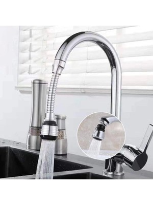 Mikasso Turbo Flex Spiral Musluk Başlığı 2 Aşamalı Plastik Esnek Musluk Başlığı Fonksiyonlu Musluk Başlığı