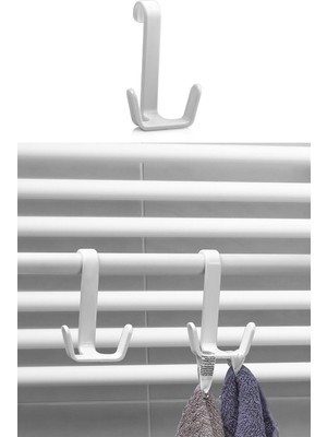 Mikasso Havlupan Duşakabin Askısı, Petek Banyo Mutfak Kancalı Havlu Bornoz Askısı Plastik Beyaz