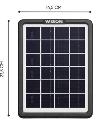 Argeus Solar Panelli Şarj Cihazı - 5 USB Başlıklı - Wison - 3.5 Watt (WS-6010)