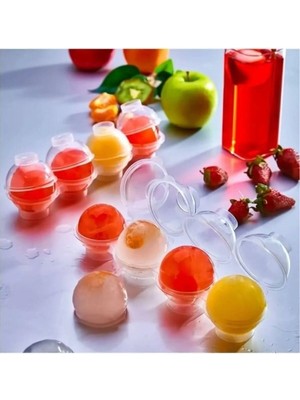 Mikasso 1 Adet Pratik 4'lü Top Buz Kalıbı Sihirli 4'lü Küre Buz Kalıbı Sihirli Buz Kalıbı KP-152 Plastik