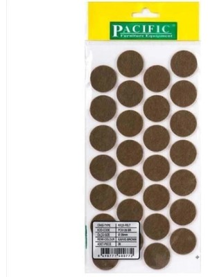 Mikasso Kahverengi Yuvarlak Zemin Koruyucu Masa Sandalye Keçesi 28 mm (5 Adet) Kahverengi